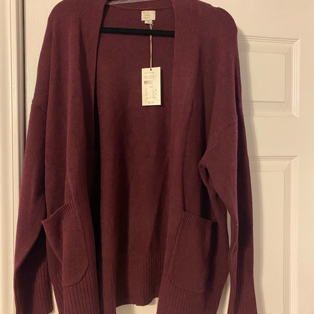 A new day purple cardigan from target. New with tags. XXL
